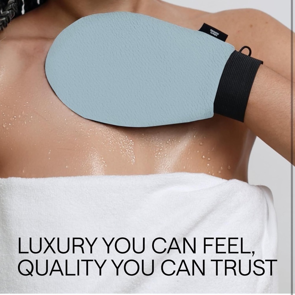 Korean Exfoliating Mitt, Dead Skin Remover, Exfoliating Body Scrubber Fa… - Picture 6 of 7